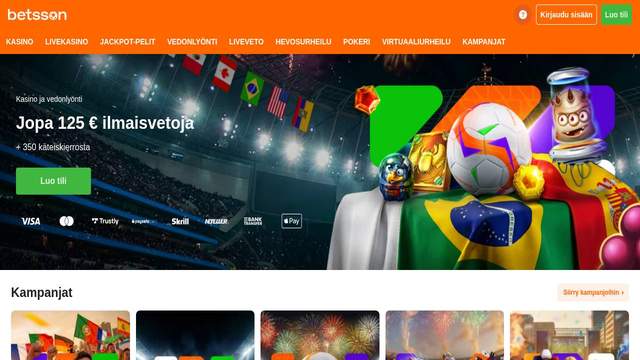 Betsson Casino casino screenshot
