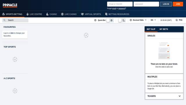 Pinnacle Sports Casino casino screenshot